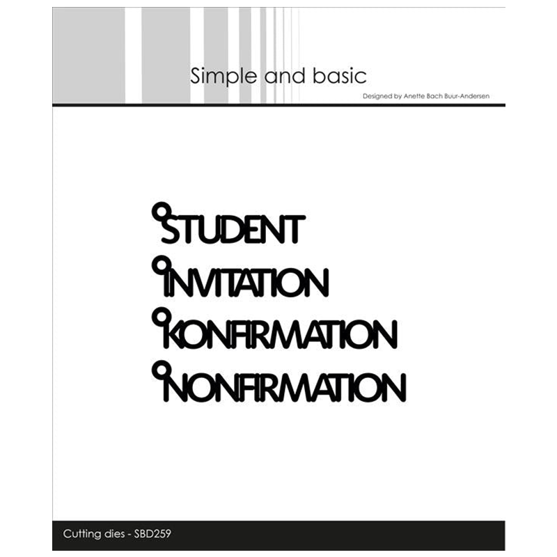 Papercraft Supply Invitation - Parole di invito per studenti Fustelle