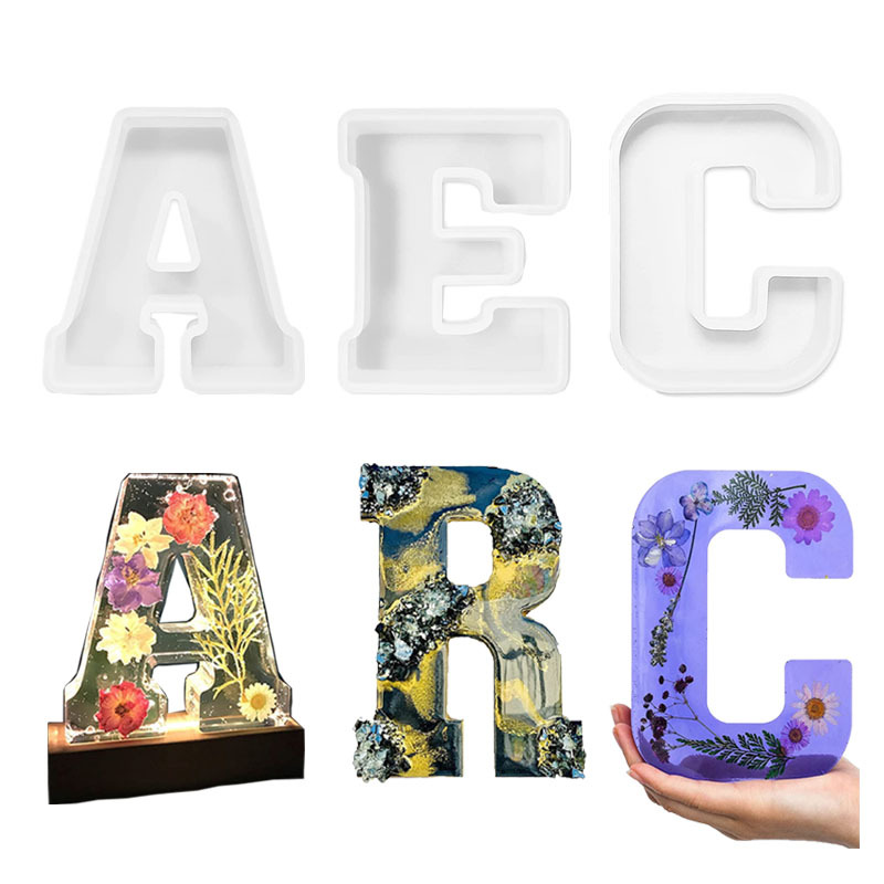 Wedding Z - 1pc AZ Lettera Stampi in silicone