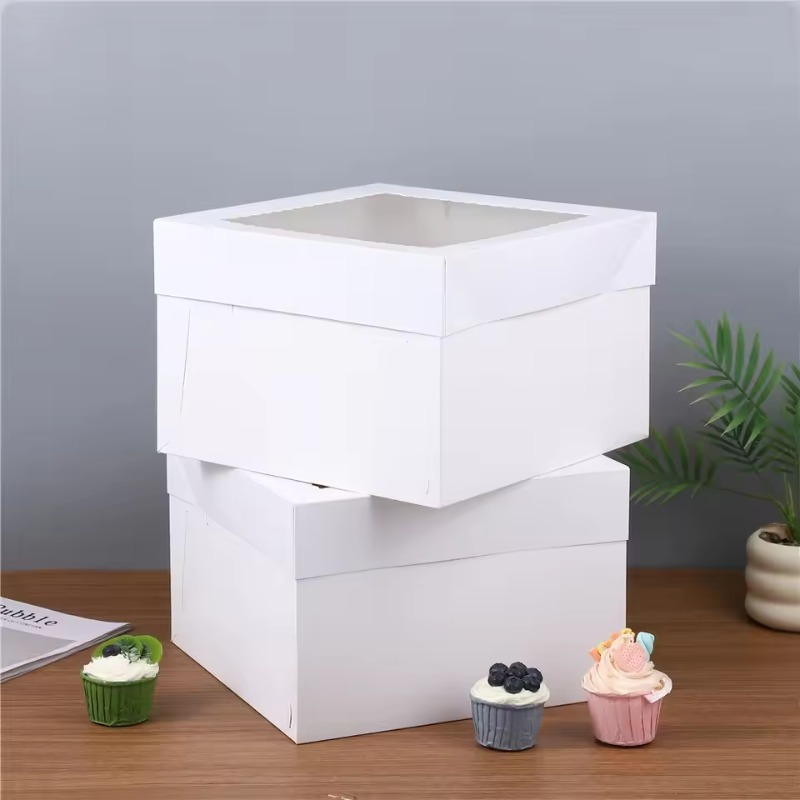 Wedding Decoration Supply - Scatole per Torte Monouso Bianche con